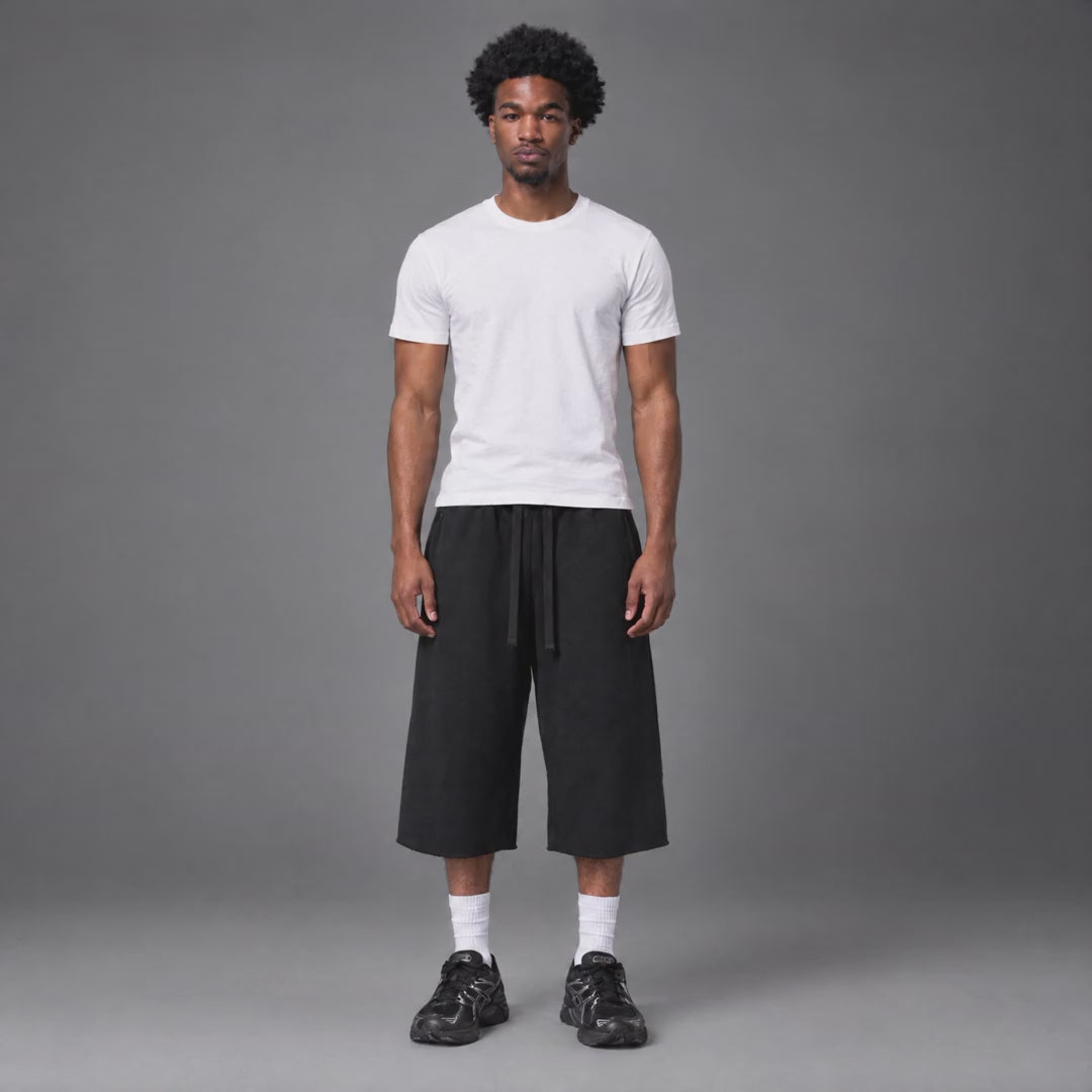 Men's Athletic 3/4 Sweats | Loose Fit Capri Sweatpants