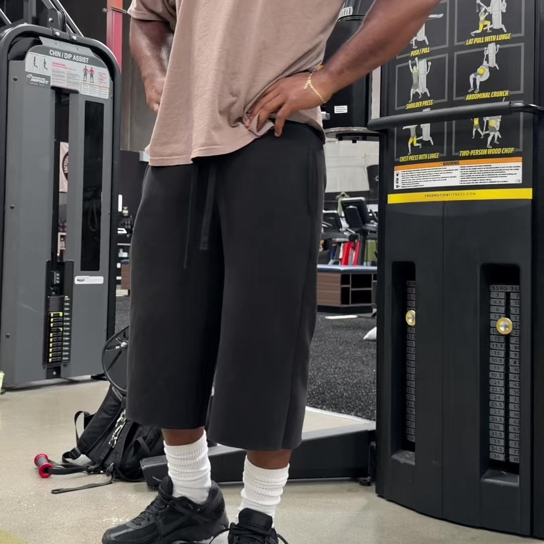 Men's Athletic 3/4 Sweats | Loose Fit Capri Sweatpants